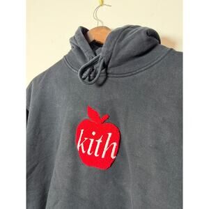 Kith Empire State William Apple Black hooded sweatshirt